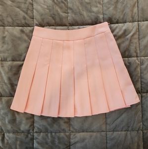Pastel Pink Pleated Skirt